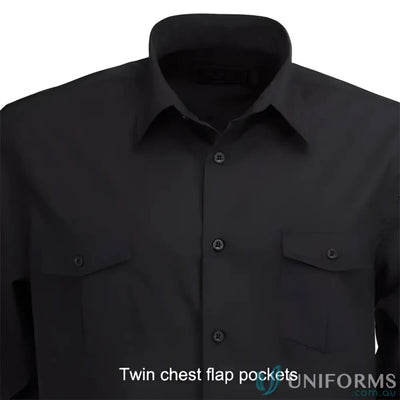 Stencil 2034L-PT Hospitality Nano LS Shirts in Black