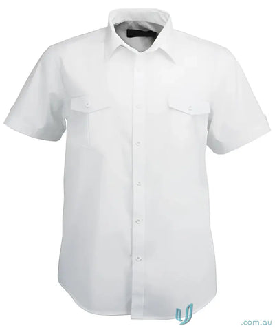 2034S-pt-1 2034S-pt Hospitality Nano SS Shirts in White