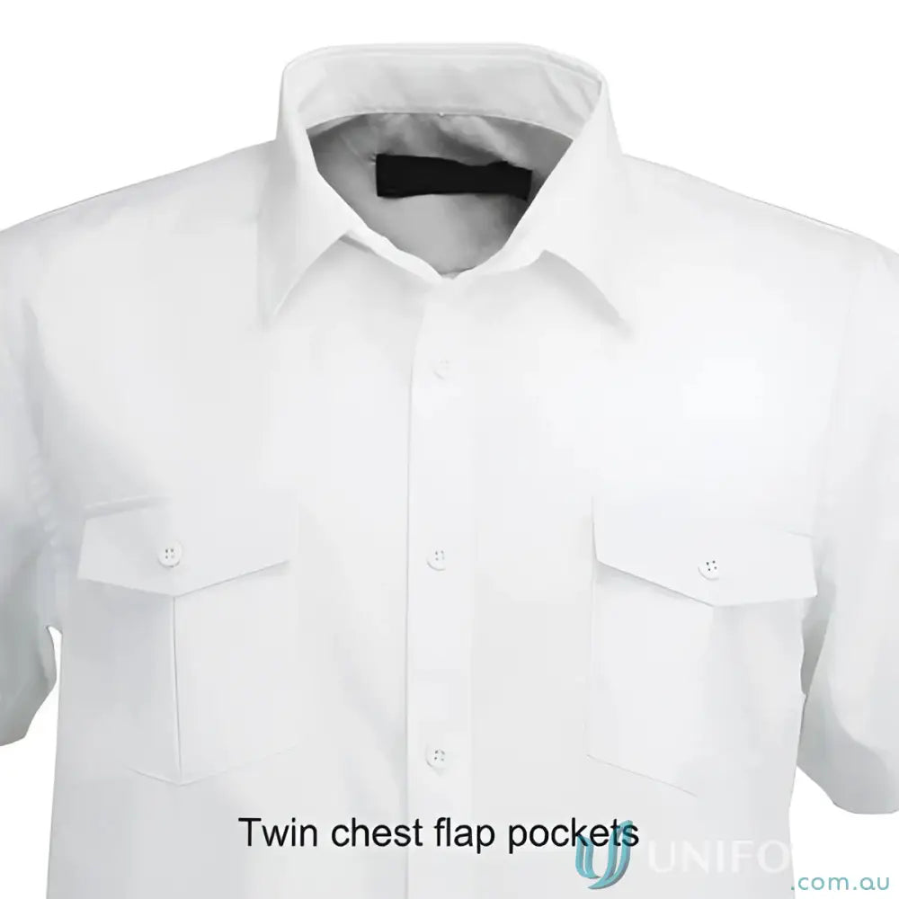 2034S-pt-1 2034S-pt Hospitality Nano SS Shirts in White