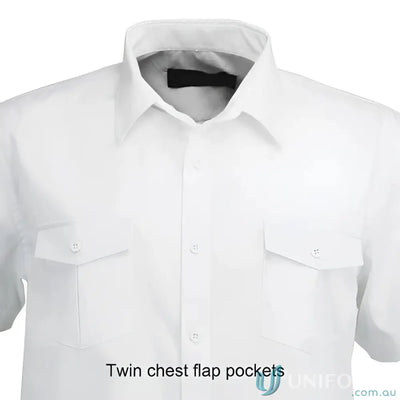 2034S-pt-1 2034S-pt Hospitality Nano SS Shirts in White