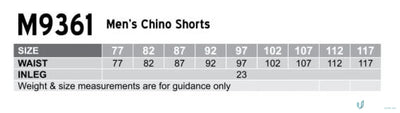 Mens Chino Shorts Size Chart for Housekeep Mens Chino Shorts, perfect fit info