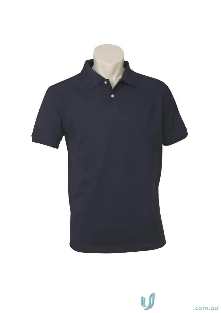 Dark blue slim fit polo shirt for work uniforms from IOP EMB Mens Polo collection