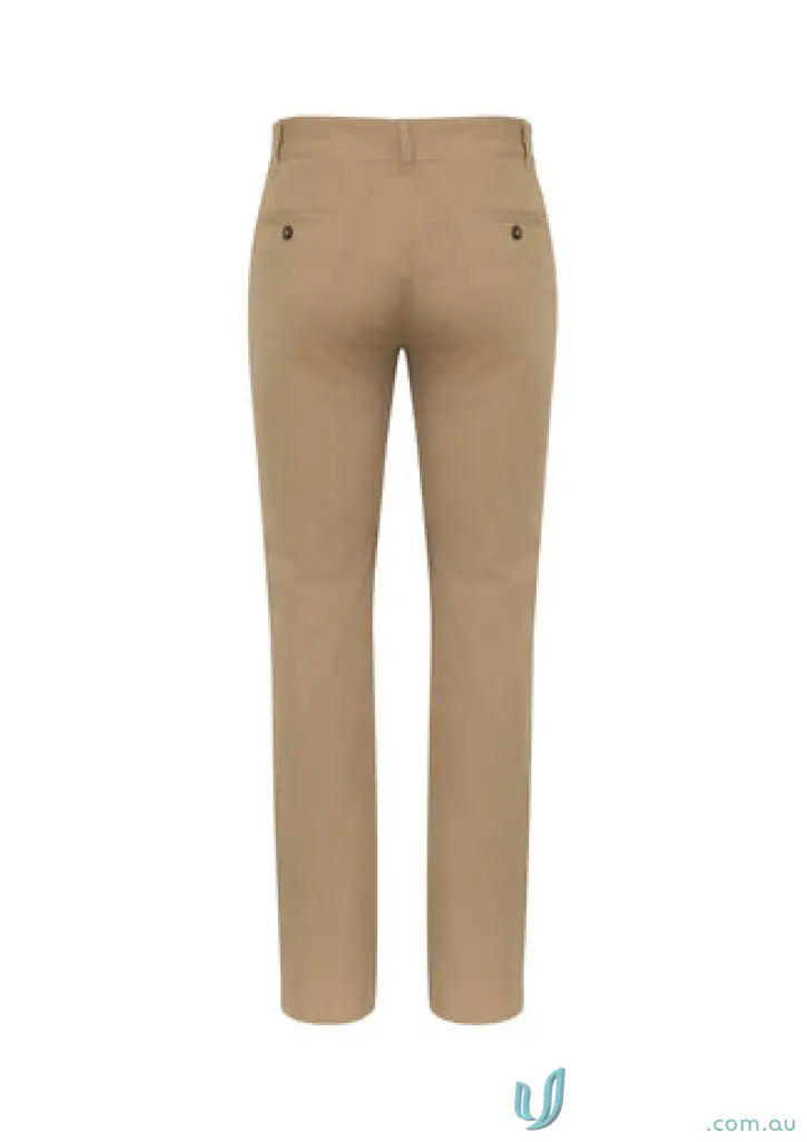Khaki-colored IOP Stretch Chino Pants from Biz Collection Lawson bs724m