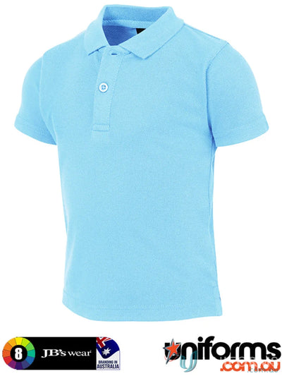 Light blue JB Infant 210 Polo with herringbone tape, perfect for uniforms or workwear
