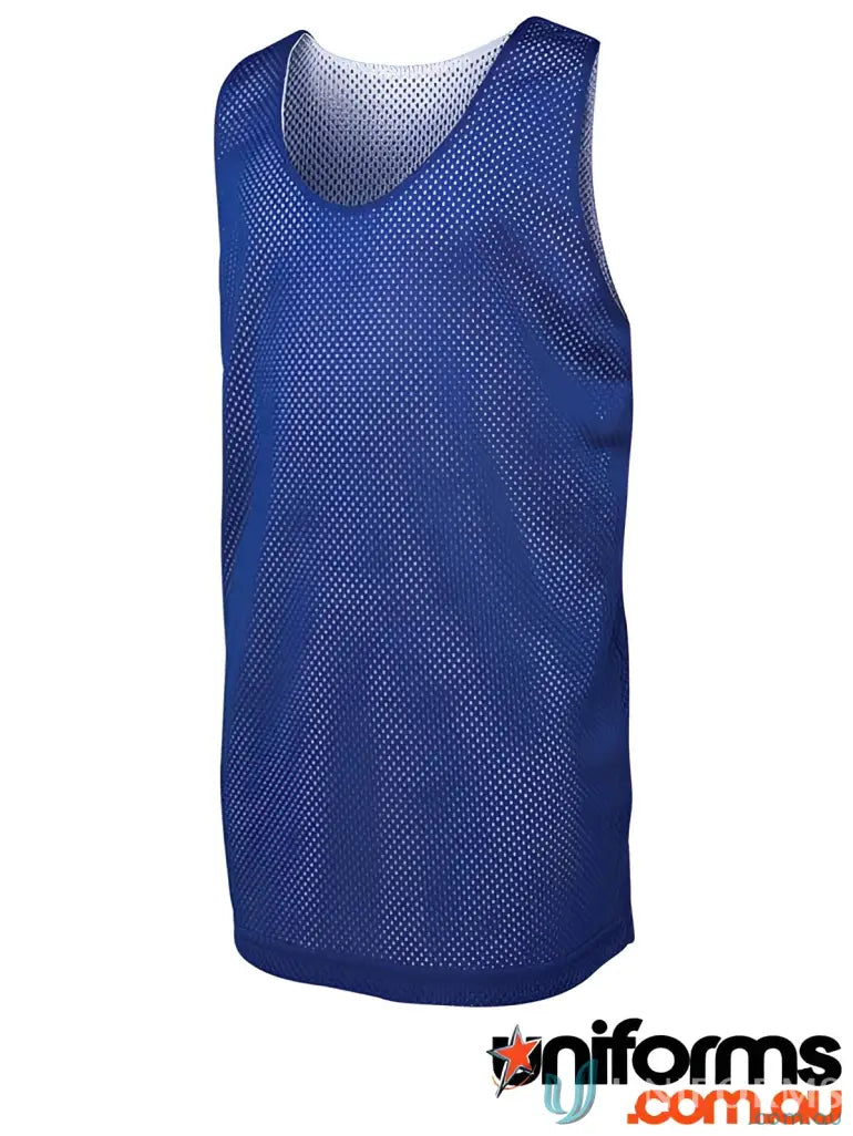 Blue mesh reversible sports vest for JBs Adults Basketball Code 7KBS2 with breathable mesh fabric