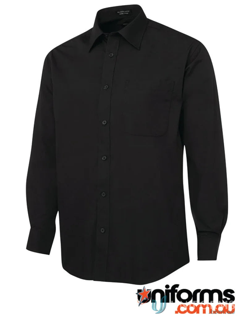 JBS Adults Classic long sleeve poplin shirt in black perfect for stylish looks