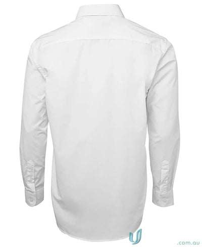 White jbs adults classic poplin long sleeve shirt for a sleek, timeless look