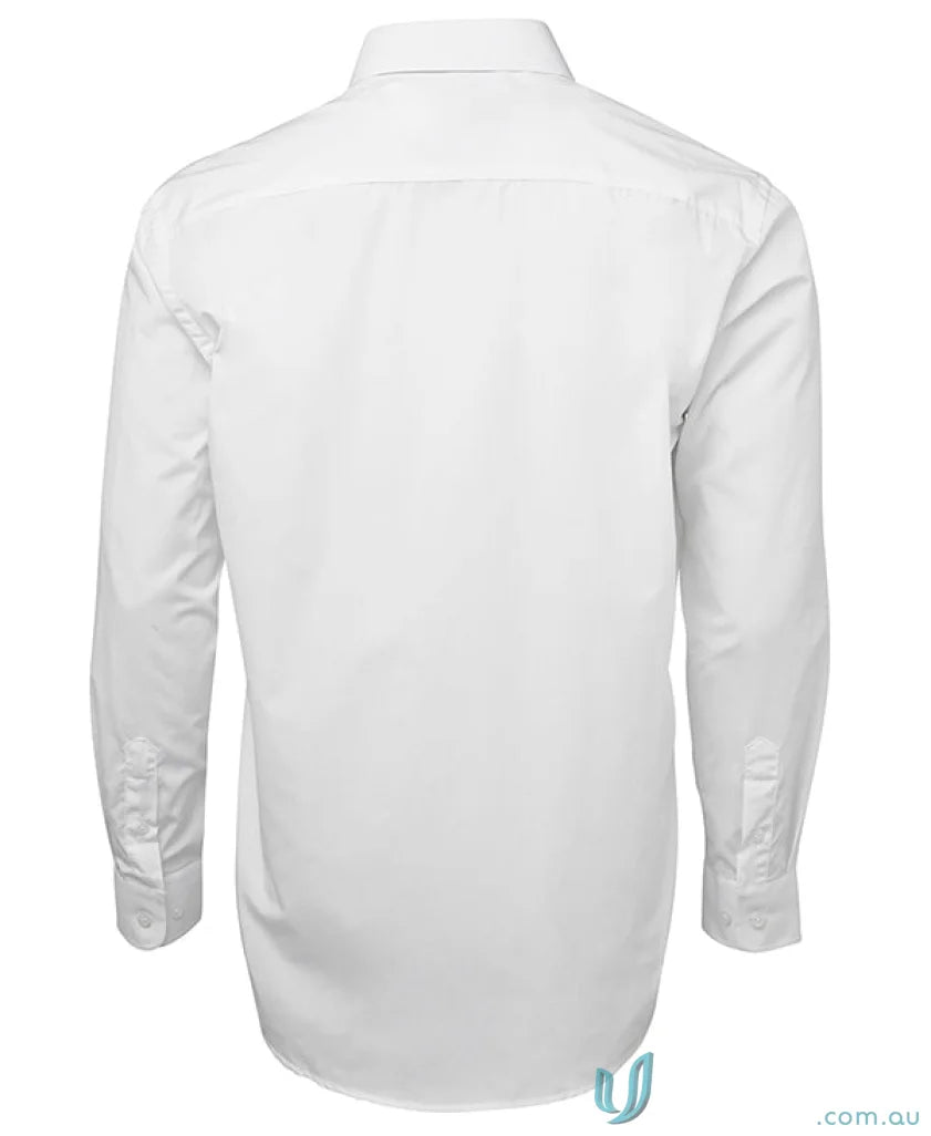 White jbs adults classic poplin long sleeve shirt for a sleek, timeless look