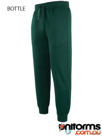 Bottle green JB’S Adults Cuffed Track Pants with elastic waistband and urban fit style