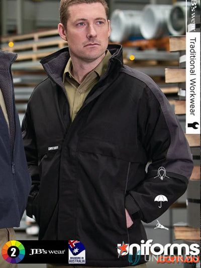 Black and gray JBs AT Jacket with two pockets, perfect for work uniforms