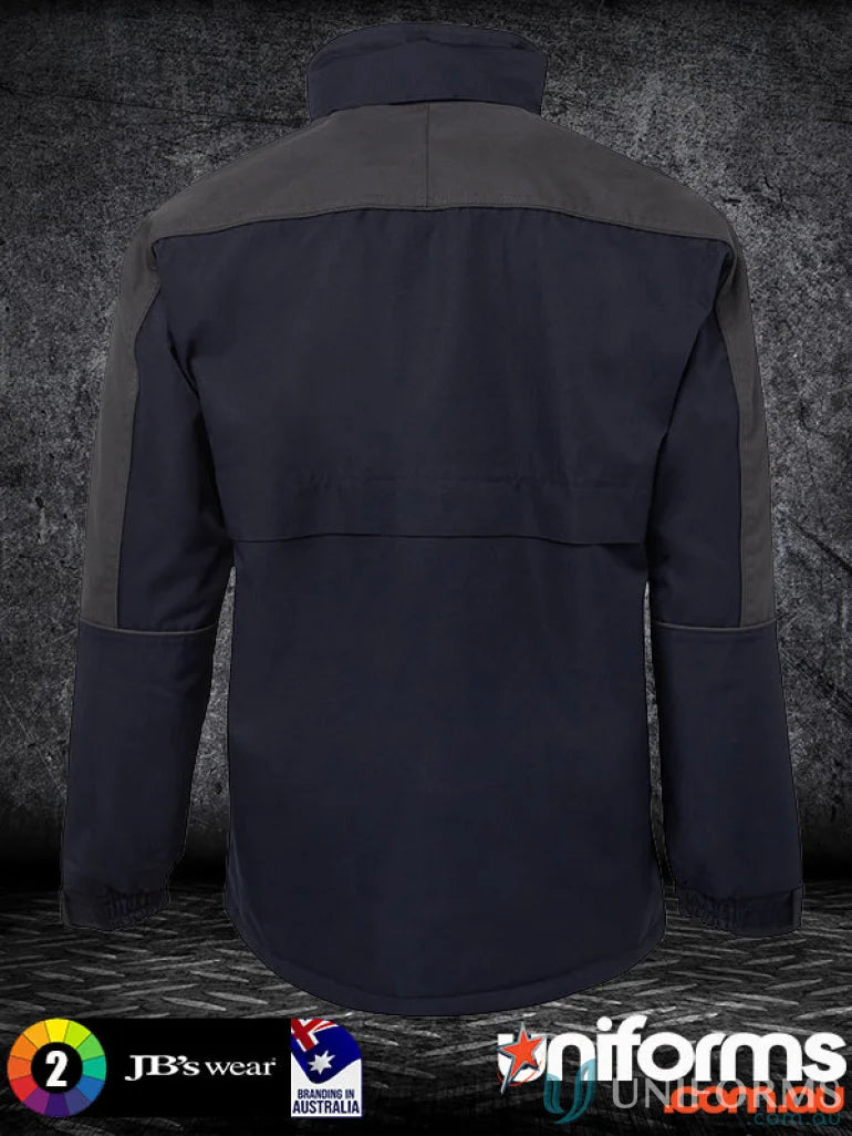 Dark blue and gray work jacket with two pockets from JBs AT Jacket for uniforms