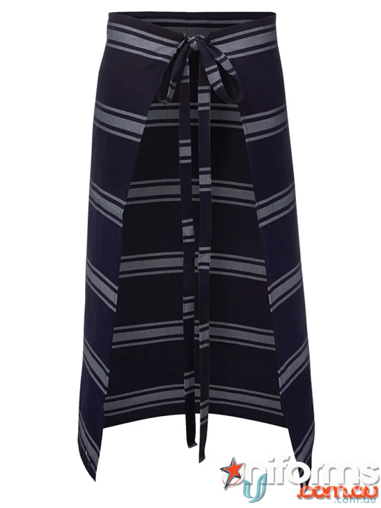 Striped wrap skirt from JBs Butchers Half Apron workwear, perfect for uniforms