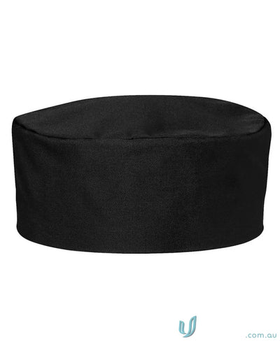 Black chefs hat from JBs Chefs Cap, perfect workwear for chef uniforms
