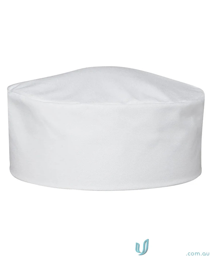 White chefs hat from JBs Chefs Cap perfect for kitchen work uniforms and workwear
