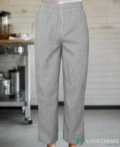 Gingham chef elasticated pant with hidden key loop from JBs Chefs Elasticated Pant collection