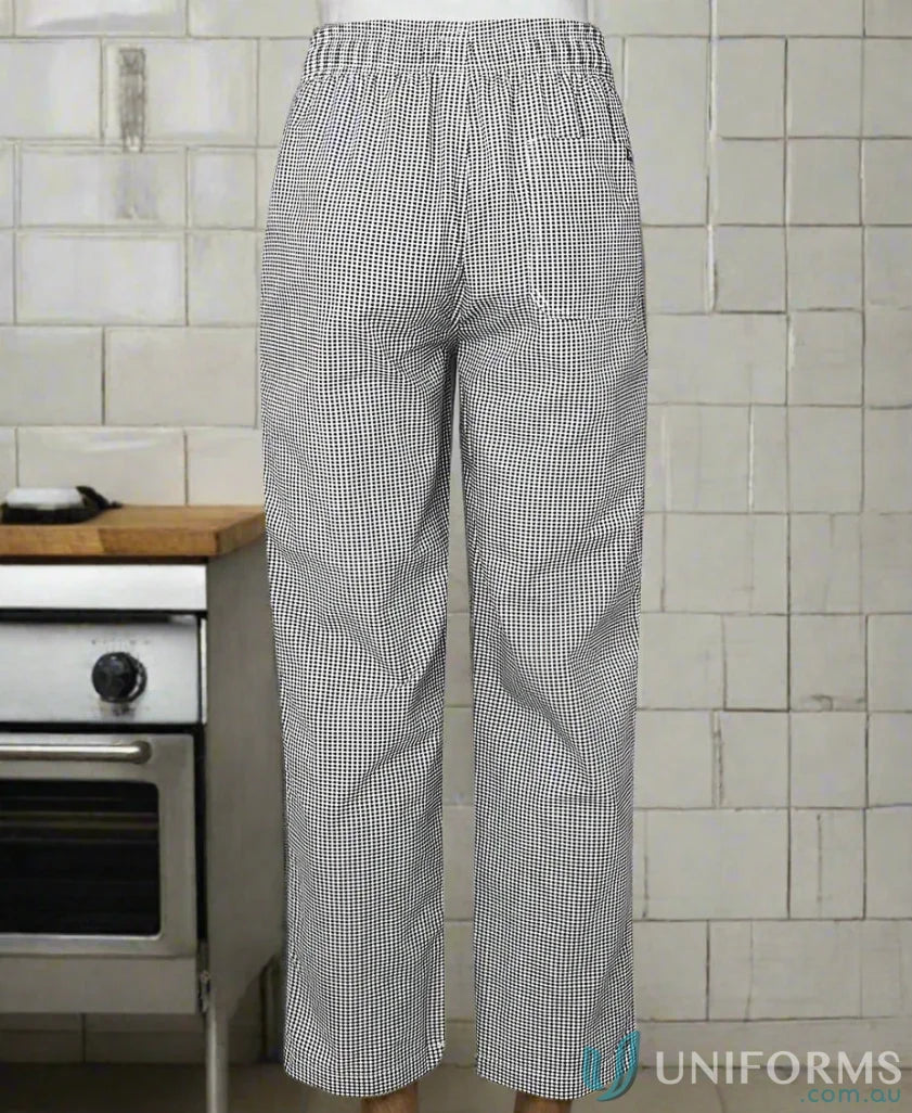 Checkered JBs Chef Elasticated Pant with hidden key loop, comfy chef elasticated pant