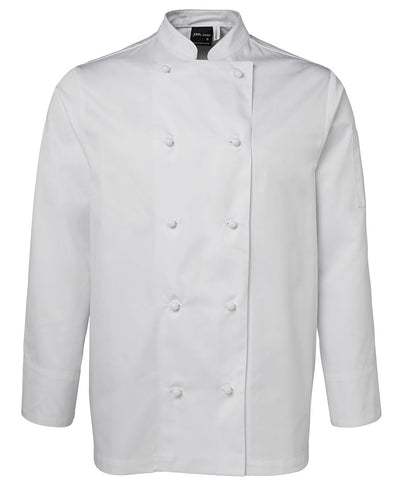 JBs Chefs long sleeve jacket 5cj in white drill fabric 245gsm