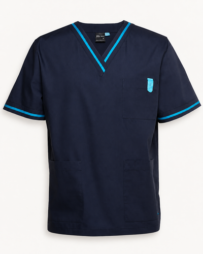 JBs Contrast Scrubs Top