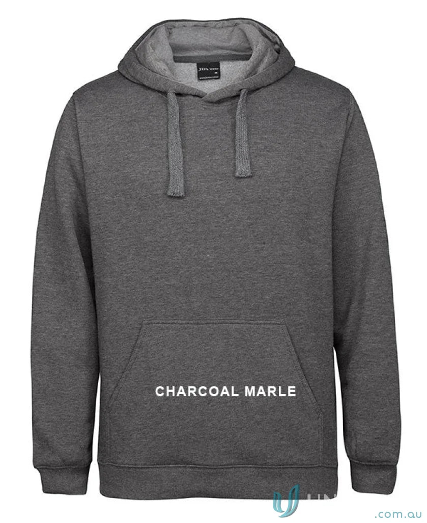 Charcoal gray JBs Fleecy Hoodie with fully lined hood, comfy fleecy hoodie 3fh