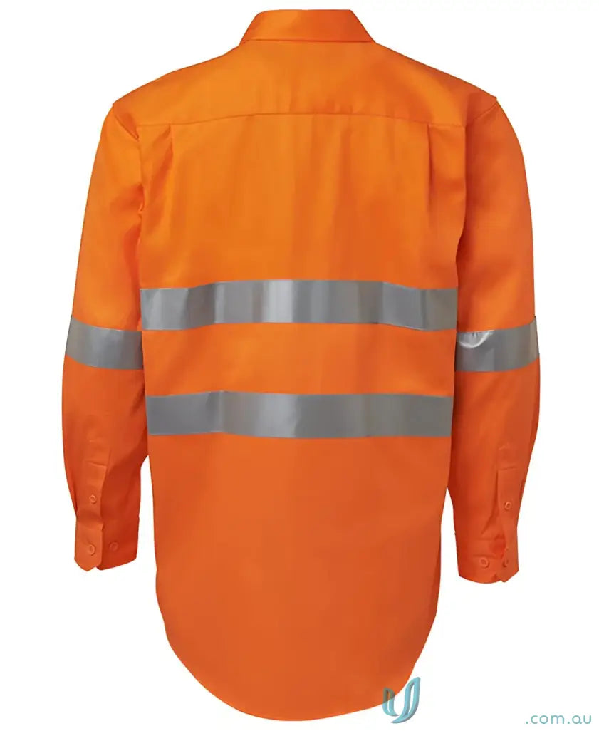 Orange high-visibility work shirt from JBs HiVis workwear, perfect for work uniforms