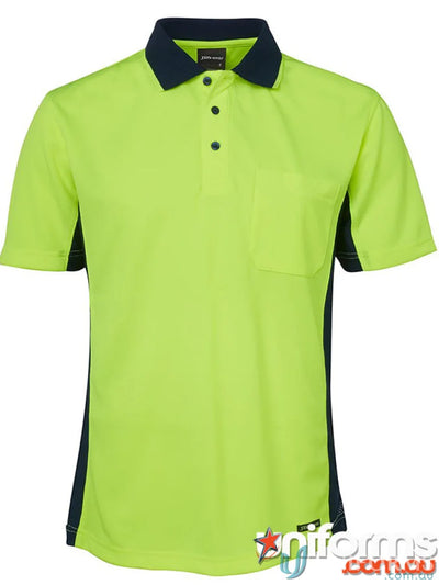 High visibility polo shirt made of durable fabric for workwear and uniforms - JBS HiVis Sport Polo
