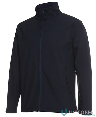 Dark blue JBs Kids Water Resistant Softshell Jacket with high collar and interchangeable zip puller