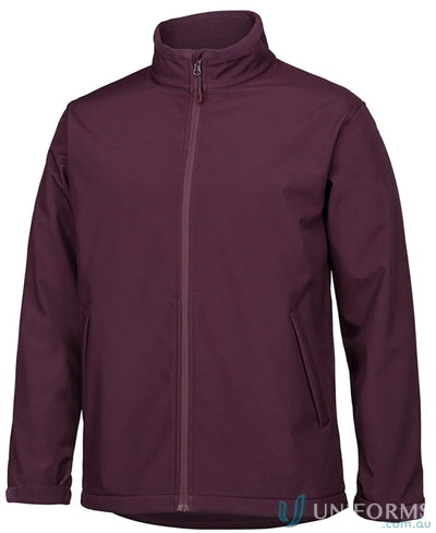 Plum-colored JBs Kids Water Resistant Softshell Jacket with interchangeable zip puller and sold separately zip puller colours