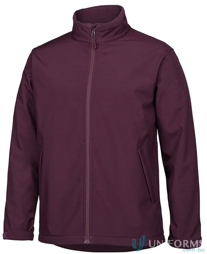 Plum-colored JBs Kids Water Resistant Softshell Jacket with interchangeable zip puller and sold separately zip puller colours
