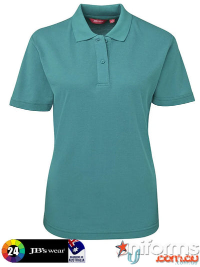 Teal ladies bright 210 polo shirt with classic collar and soft cotton fabric perfect for workwear uniforms