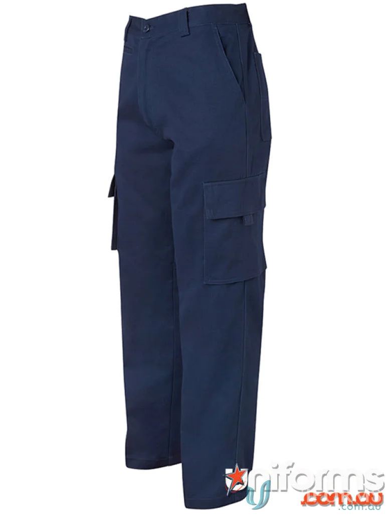 Navy blue JBs Ladies Multi Pocket Pant with two functional pockets for casual uniforms