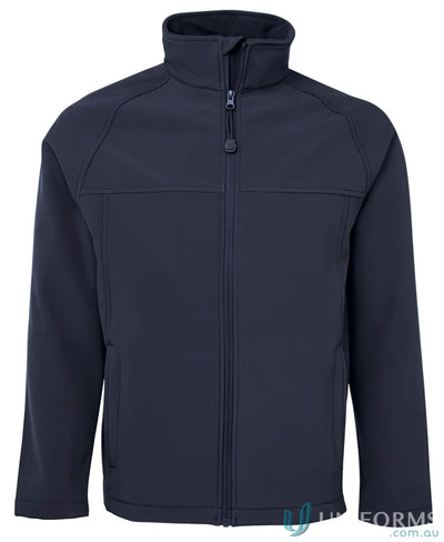 Dark blue JBs Layer Softshell Jacket with full-zip and stand-up collar for outdoor wear