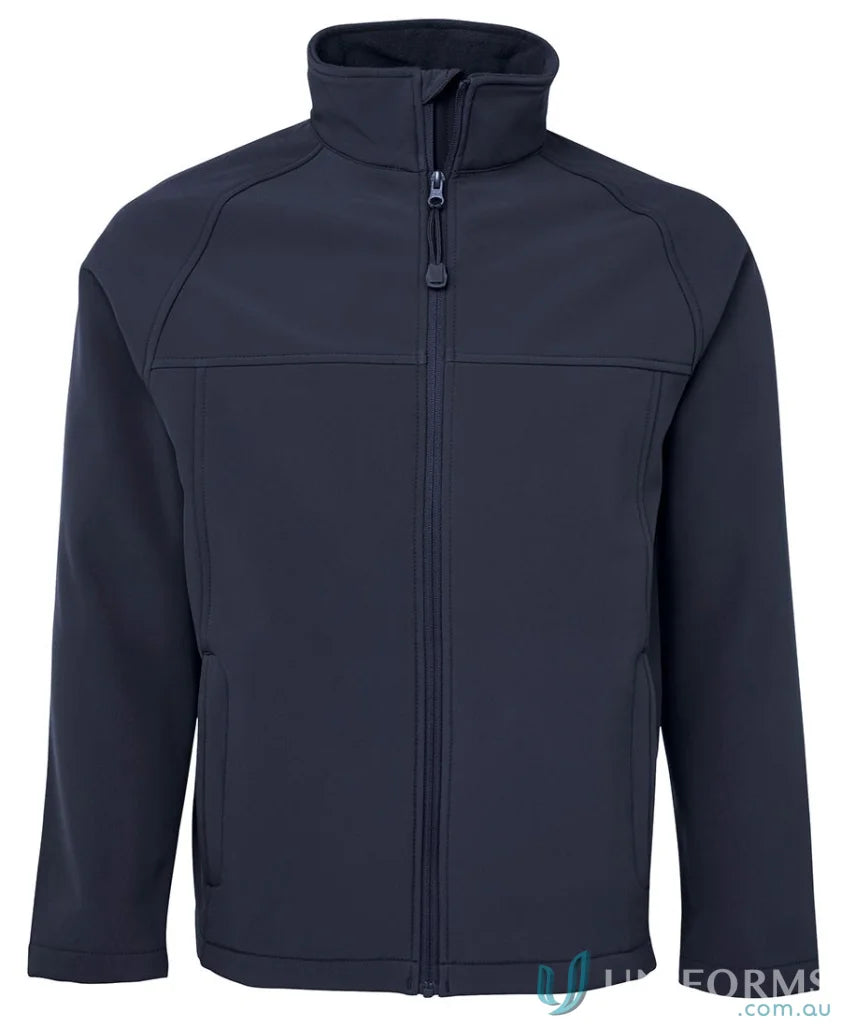 Dark blue JBs Layer Softshell Jacket with full-zip and stand-up collar for outdoor wear