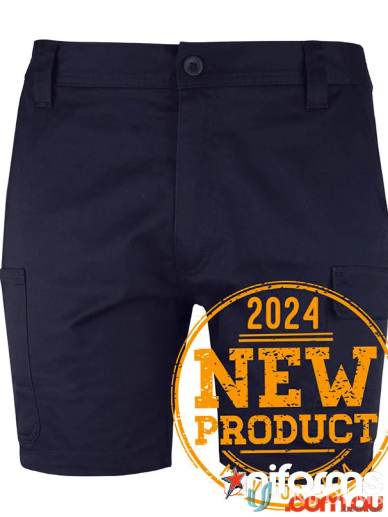Navy blue JB’s Multi Pocket stretch twill shorts made from comfy stretch twill fabric