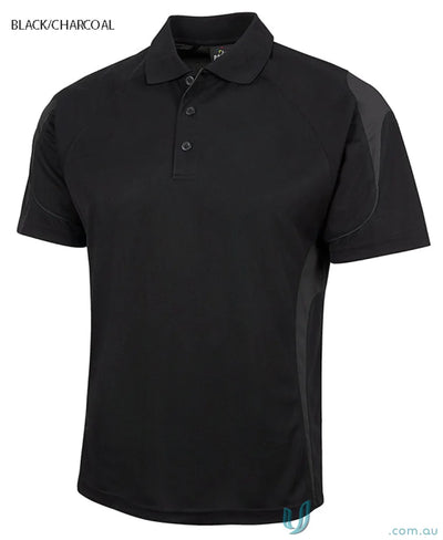 Black short-sleeved polo shirt from JBs Podium for a stay cool urban fit look