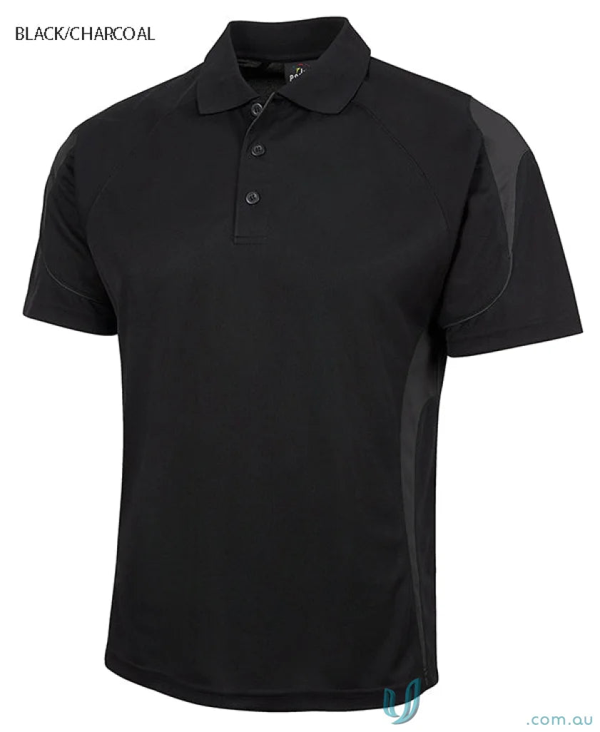 Black short-sleeved polo shirt from JBs Podium for a stay cool urban fit look