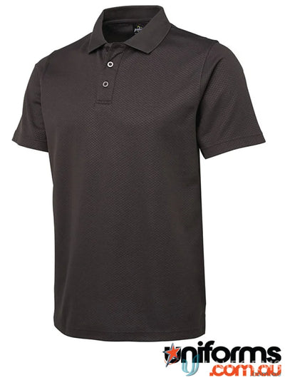 Dark gray JBs Podium Cotton Yardage Polo with straight hem for a casual look