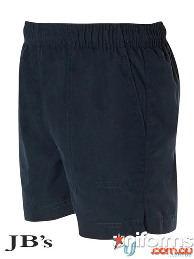 Kids sport shorts JB’s Podium navy blue polyester mesh with side pockets