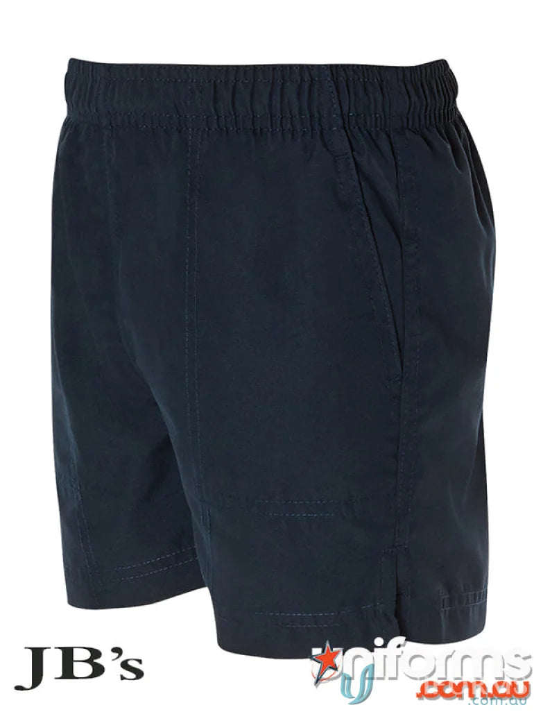 Kids sport shorts JB’s Podium navy blue polyester mesh with side pockets