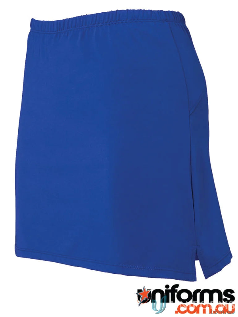 Blue cheerleading skirt JB’s Podium Ladies Skort with hidden utility pocket jersey knit fabric