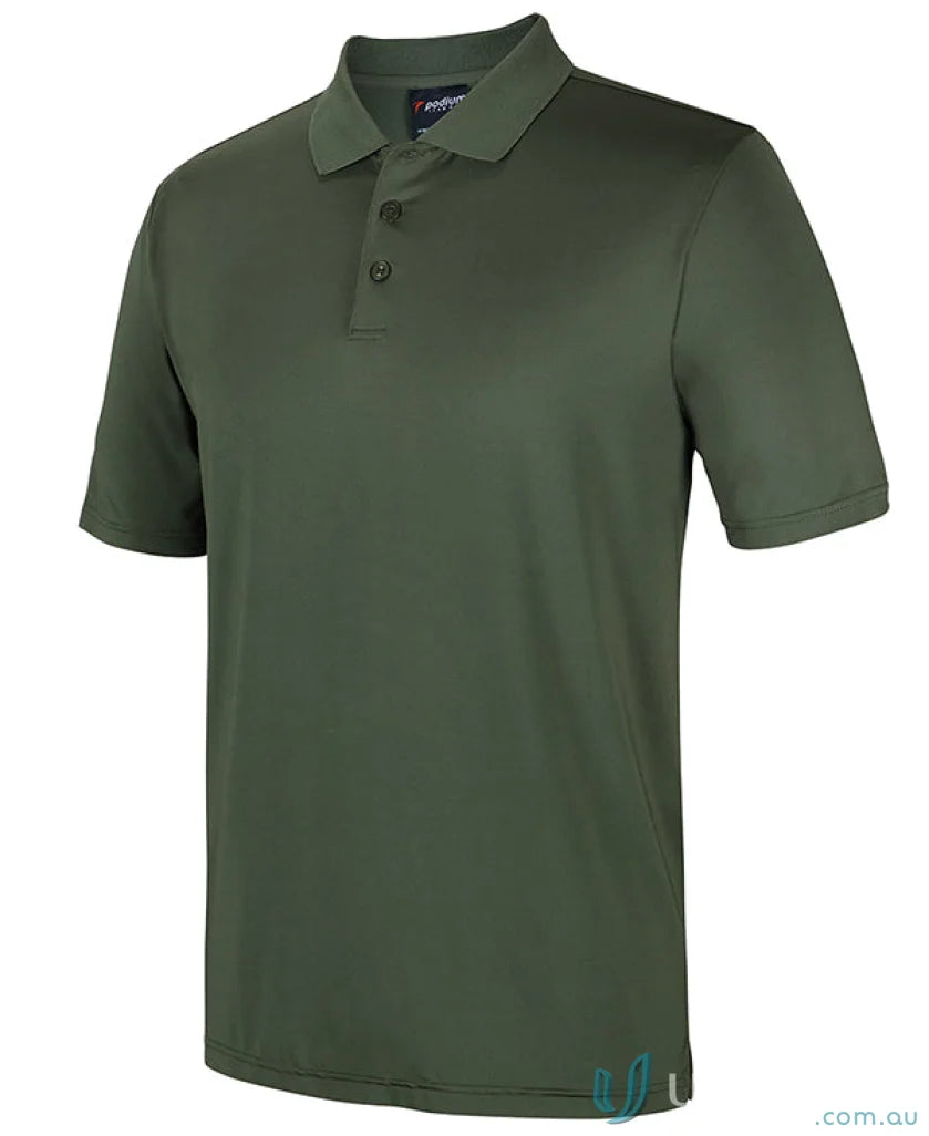 JB’S Podium urban fit dark green short-sleeled polo with UPF protection