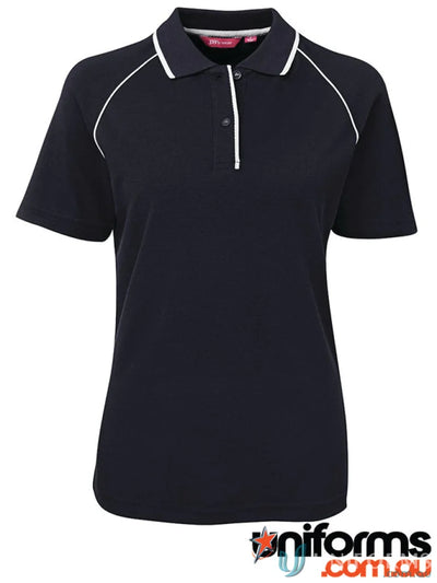 Navy polo shirt with white trim showcasing JBs Ragan Polo style perfect for casual wear