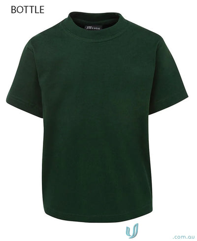 Bottle green short-sleeved kids tee from 1kt JBs Wear with classic fit
