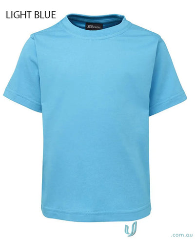 Light blue short-sleeved kids tee from 1kt JBs Wear with classic fit