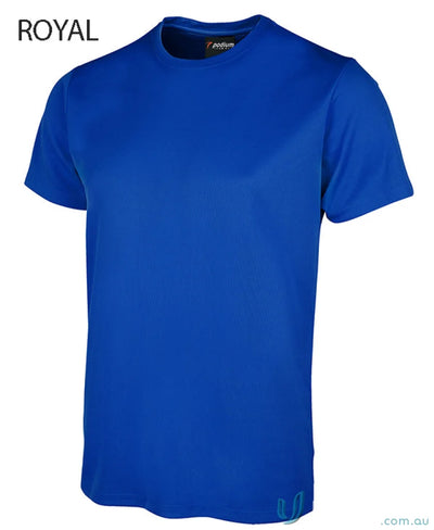 Royal blue JBS Wear Podium Poly Tee perfect for podium cool sun protection