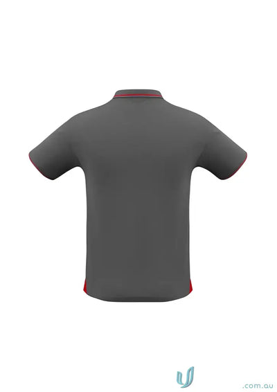 Gray Jet Polo with red trim from Biz Collection mens p226ms style