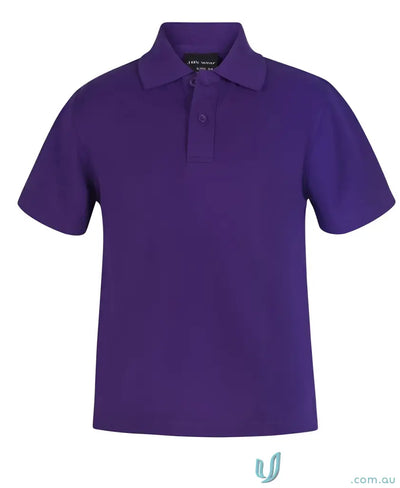 Junior 210 Polo by JBs Kids in classic fit, purple polo code 2KP with three-button placket