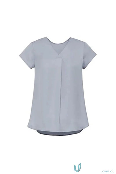 Light blue Kayla V-Neck Pleat Blouse RB967LS from Biz Collection perfect for casual style