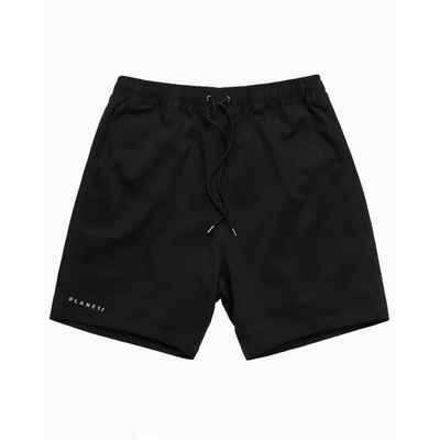 Black drawstring shorts.