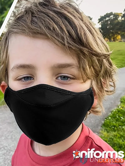 Face Masks MASKS.COTTON.081pk Kids 3 Layer Face Masks in Black