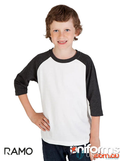 Ramo T143RG Kids 3Qtr Raglan Tee front product image